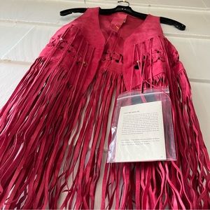 Vintage y2k Gorgeous Patrizia Pepe Leather Fringe Vest NEW WITH TAG One Size 🖤✨